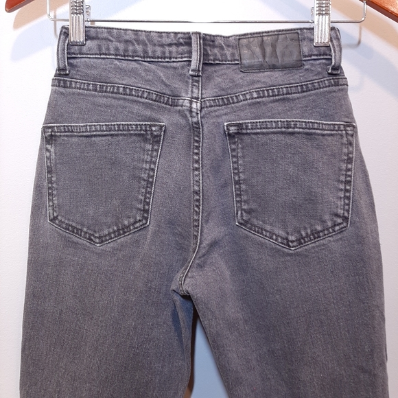 FRANK & OAK Stevie Tapered Fit Sustainable Denim Mom Jeans High Waist Ankle - Picture 10 of 13